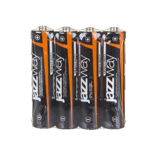 Батарейка AAA/R3 04шт/уп "Heavy Duty" shrink солевая JAZZWAY R03H-4S
