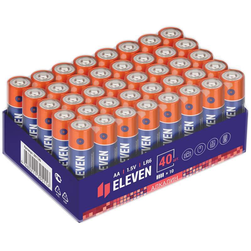 Батарейка Eleven AA (LR6) алкалиновая ОS40 301749
