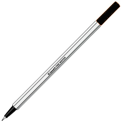 Ручка линер "Fine Writer 045" черный 0.8мм корпус ассорти LUXOR 7121/7141