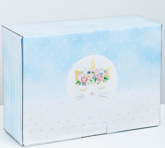 Коробка‒пенал «Нежный котик», 26 × 19 × 10 см