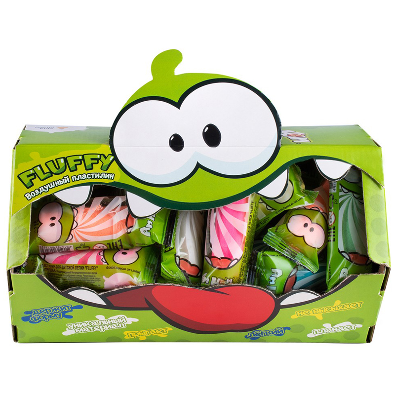 Воздушный пластилин Genio Kids “Fluffy. Ам Ням", 5 цветов, 10г, ассорти