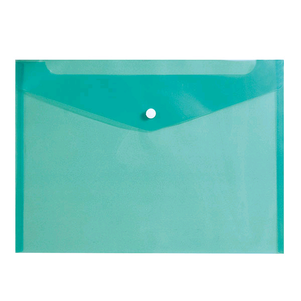Папка-конверт на кнопке А4 0,15мм зелёный INФОРМАТ PK8015G 318162