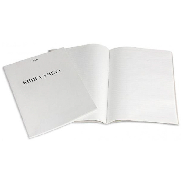 Книга учета 48л пустографка А4 мелов картон блок офсет белый HATBER 3963